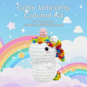 Kit de crochet <span class=keywords><strong>licorne</strong></span> personnalisé pour débutants avec tutoriel vidéo – Apprenez facilement à crocheter – Kits de loisirs créatifs pour débutants – Poupée - Product Image 3