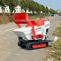 TOSH Benzin Selbst laden der Garten Farm Wheel 4x4 Track 300kg 500kg Tracked Crawler Mini Dumper Truck