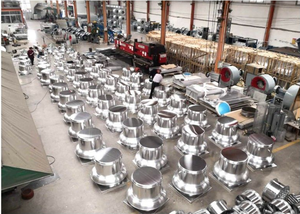 Ventilateur de toit à soufflage vers le bas, roulement à billes, alliage d'aluminium, haute température, pour l'évacuation des fumées des cheminées industrielles et des foyers de toit, ODM/OEM - Product Image 4