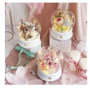 Valentine's Teacher's Day Gift Glass <strong>Music</strong> <strong>Box</strong> Preservd Rose <strong>Music</strong> <strong>Box</strong> <strong>Music</strong> Flower <strong>Box</strong> - Product Image 2