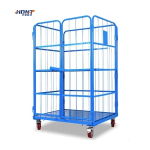 Oem Opvouwbare Metalen Logistieke <span class=keywords><strong>Trolley</strong></span> Rolkooi Duwwagen Voor Magazijnrollende Containerkar Handkarren En Trolleys - Product Image 2