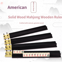 Nouveauté : Bâton de Mahjong en Bois Naturel de 8 Pouces, Structure à Double Fonction avec Embout en Acier pour l'Installation de Tables de Mahjong Domestiques