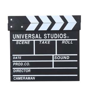 Clapboard de <span class=keywords><strong>film</strong></span> HOSHI, clapboard de cinéma hollywoodien en bois, accessoire de réalisateur avec noir et blanc - Product Image 1