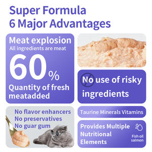 Comida para mascotas 15g Ingredientes naturales Líquido Golosinas Tiras para gatos, Pasta de soporte de inmunidad, Atún, Krill, DHA, Suplementos de taurina - Product Image 3