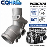 Connecteur de tuyau d'eau 61560060022 pour moteur WEICHAI WD615 WD618 SINOTRUK HOWO SHACMAN, pièce d'origine OEM en fonte pour camion lourd
