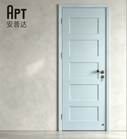 Porte intérieure moderne sur mesure en bois massif, sans remplissage en papier, prix usine, pour appartement et villa, style Europe du Nord
