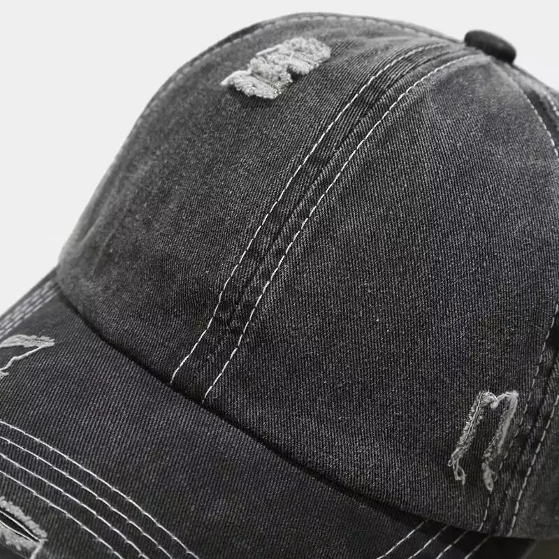 Adjustable Unisex Fashion Blank Vintage Distressed Washed Cotton Baseball Cap Dad Hat