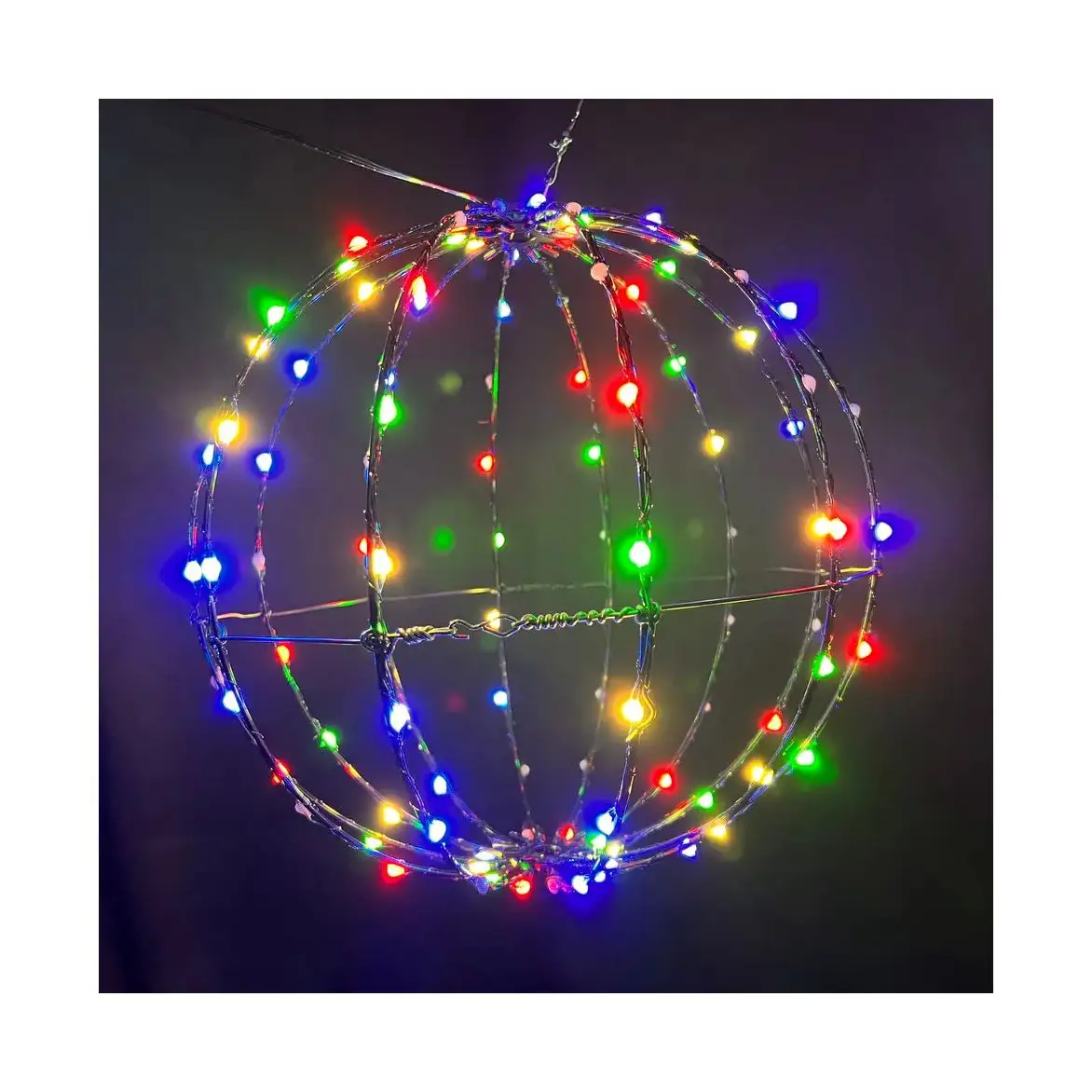 Unieke Creatieve Led Opvouwbare Ballenverlichting Vakantie Decoratie Ip65 Waterdichte Twinkelampen Kerstballen Met Ledverlichting