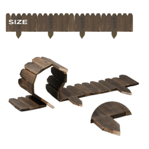 Bordure de jardin en bois, clôture décorative en bois, petits panneaux à piquets pour barrières de parterres de fleurs et clôtures paysagères - Product Image 2