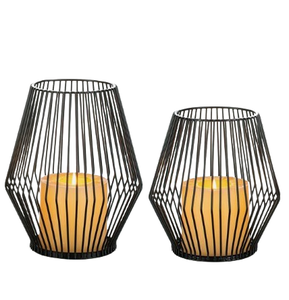 Luces de vela modernas, juego de farolillos con cable de dos aspecto real, decoración de balcón para el hogar, decoración de habitaciones, luz de vela, farolillos de mesa para Cena - Product Image 2