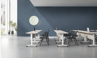 Tables de conférence et de formation pliantes en bois multifonctionnelles avec conception de raccordement combiné, durables pour le bureau