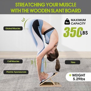 Tabla Inclinada de Madera para Estiramiento de Pantorrillas, Equipo de Fitness Portátil para Movilidad de Tobillos, Bloque de Equilibrio, Tabla Inclinada para Sentadillas - Product Image 6