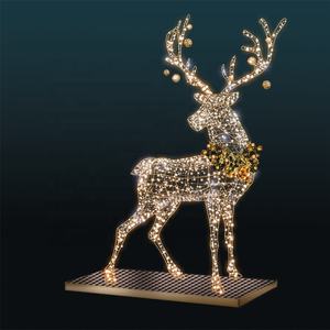 Grande sculpture lumineuse <span class=keywords><strong>de</strong></span> renne LED extérieure illuminée en 3D décoration <span class=keywords><strong>de</strong></span> cerf <span class=keywords><strong>de</strong></span> <span class=keywords><strong>Noël</strong></span> éclairage <span class=keywords><strong>de</strong></span> vacances commercial <span class=keywords><strong>pour</strong></span> parc <span class=keywords><strong>de</strong></span> centre commercial - Product Image 3