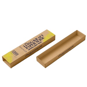 Caja de Regalo Personalizada con Logotipo Impreso, Caja de Joyería de Cartón Kraft Plegable con Cajón Deslizante Largo - Product Image 1