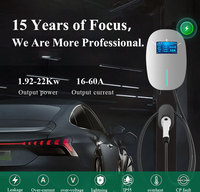 Borne de recharge murale pour VE 7kW 11kW 22kW Type1 Type2 J1772 NACS GBT CCS1 CCS2 OCPP DLB WiFi APP IP65 Résidentiel OEM Usine