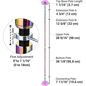 45mm amovible Stripper <span class=keywords><strong>Dance</strong></span> <span class=keywords><strong>Pole</strong></span> <span class=keywords><strong>Dance</strong></span> 360 Spin <span class=keywords><strong>Dance</strong></span> Training <span class=keywords><strong>Pole</strong></span> Kit Installation facile - Product Image 5