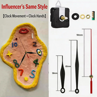 Kit de mouvement d'horloge silencieux à quartz DIY, style influenceur, avec aiguilles lumineuses en métal, ensemble de pièces de réparation modernes pour horloge murale créative