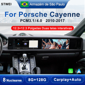 HFMidia 12,3 pouces pour Porsche Cayenne 2010-2017 Lecteur multimédia automobile prend en charge la lecture vidéo, la fonction CarPlay sans fil et le GPS - Product Image 2