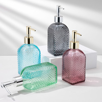 Bouteilles en verre transparent pour shampoing et après-shampoing en gros avec impression personnalisée pour distributeurs de savon de salle de bain