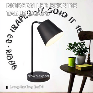 Nordic Modern Simple Iron Eye Creative LED Bedside Table Lamps for Bedroom Art Deco E26 Bulb Base Study & Reading Protection - Product Image 2