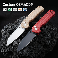 Couteau pliant tactique en gros, couteau de chasse EDC, couteau de poche en acier inoxydable VG10, lame en G10, couteau portable personnalisé T0070-4