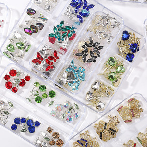 Alliage de métal de luxe Nail Art Strass Charmes 3D Nail Art Bijoux Zircon Décoration Date Designer Nail Strass - Product Image 3