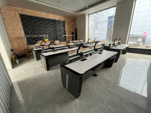 Mesa de Estudio para Estación de Televisión Personalizada, Consola de Transmisión de <span class=keywords><strong>Noticias</strong></span>, Muebles para Sala de Control y Monitoreo de CCTV - Product Image 4