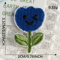 Patch brodé thermocollant mini taille en feutre PVC écologique avec paillettes, style coréen mignon, motifs Wappen, arc-en-ciel, tasse, tournesol, maison pour sacs