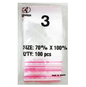 High Quality <b>Transparent</b> LDPE Reusable Zipper <b>Bags</b> with Custom Size Available Taiwan Origin for Household Use - Product Image 2