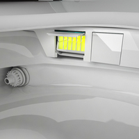 Capteur automatique chasse d'eau électrique salle de bain une pièce Intelligent Wc commode toilette intelligente Bidet 220 avec réservoir d'eau intégré