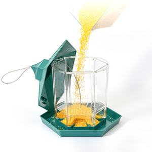 Outdoor Hanging <b>Bird</b> Feeder Foldable Garden <b>Bird</b> Feeder with Sun Protection and Antifreeze <b>Cage</b> Plastic Automatic Features - Product Image 3