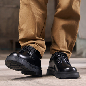 <span class=keywords><strong>Scarpe</strong></span> Oxford stringate <span class=keywords><strong>da</strong></span> uomo in vera pelle con punta chiusa, rialzo interno 7 cm, suola spessa, eleganti, casual, <span class=keywords><strong>da</strong></span> cerimonia - Product Image 5