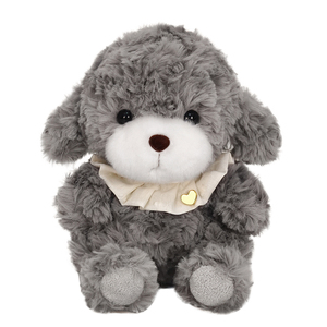 Nuovo arrivo piccolo cucciolo di peluche con bavaglino imbottito per bambini regalo di compleanno per dormire giocattolo morbido e scuro bavaglino cucciolo - Product Image 1