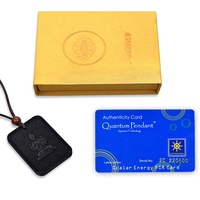 Nouvel Arrivage Collier de Santé Bouddha Assis Rectangulaire Tournesol Pierre de Lave Breloque Énergie Nano Quantique Ions Négatifs Cadeau Unisexe