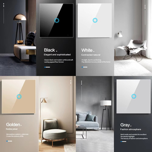 AC100-240V <span class=keywords><strong>LED</strong></span> Đèn nền Bảng điều chỉnh EU cảm ứng chuyển đổi Tempered Tinh thể thủy tinh tường ánh sáng cảm biến chuyển đổi cho nhà điều khiển từ xa thiết bị chuyển mạch - Product Image 2