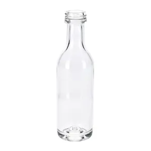 50ml miniature small alcohol bottle 50ml mini glass bottle liquor with screw