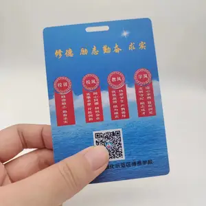 双面印刷100 * 70毫米MIFARE经典1K，带打孔挂绳孔NFC pvc卡