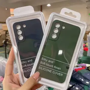 Casing silikon lembut tahan guncangan, Bumper silikon TPU bisa dicuci lapisan ganda serat mikro untuk Samsung S10 S10plus S10E M10 M20