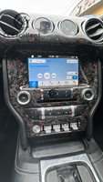CCExcellent pour Ford Mustang 2015-2023, garniture intérieure en fibre de carbone forgée, couvre-tableau de bord, 4 trous, kits de tableau de bord, remplacement direct