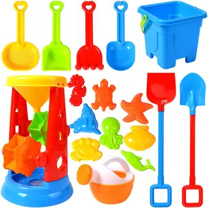 Children's play sand set tool boys and girls digging sand playing in the water beach toys large four-wheeled cart hourglass shov