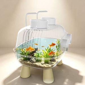 <span class=keywords><strong>Acuario</strong></span> Ecológico Betta <span class=keywords><strong>de</strong></span> Diseño Creativo para Escritorio, Material Grueso para Mascotas, Anti-Caídas, Combinable <span class=keywords><strong>con</strong></span> Todo, para Paisajismo - Product Image 2
