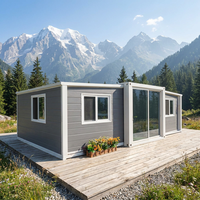 Maison conteneur modulaire mobile extensible de 40/20 pieds, personnalisable, conforme aux normes australiennes, pour usage extérieur avec salle de bain