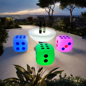 Lampe de nuit en forme de dés lumineux RGBW, style moderne, télécommande, <span class=keywords><strong>jouet</strong></span> KTV, décoration de bar à domicile et tabouret de mahjong - Product Image 2
