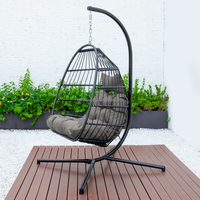 Meubles de jardin en rotin confortable balançoire de patio tissée à bulles et chaise oeuf hamac