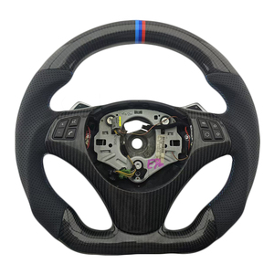 Volante Deportivo de Fibra de Carbono y Cuero Perforado para BMW Serie 3 E90 E91 E92 E93, Venta al Por Mayor - Product Image 1