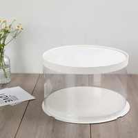 Couvercle en papier Boîtes à gâteaux transparentes Boîte à gâteaux ronde Boîte à gâteaux cylindrique transparente