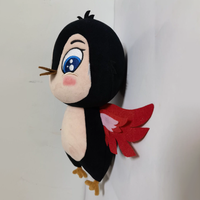 Porte-clés UYEAH OEM/ODM personnalisé en forme d'oiseau étoilé, peluche douce en forme d'oiseau avec logo personnalisé