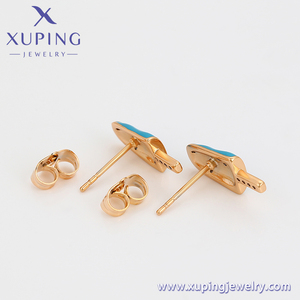 A00904805 xuping gioielli all'ingrosso estate essenziale blu ghiacciolo gelato orecchini placcati oro 18 carati - Product Image 4