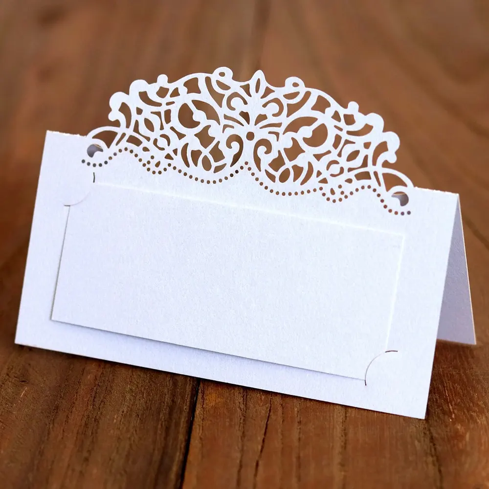 ورق بالجملة الزفاف الجدول عدد اسم بطاقات الليزر قطع تحف الزفاف حلية لتزيين طاولات الحفلات