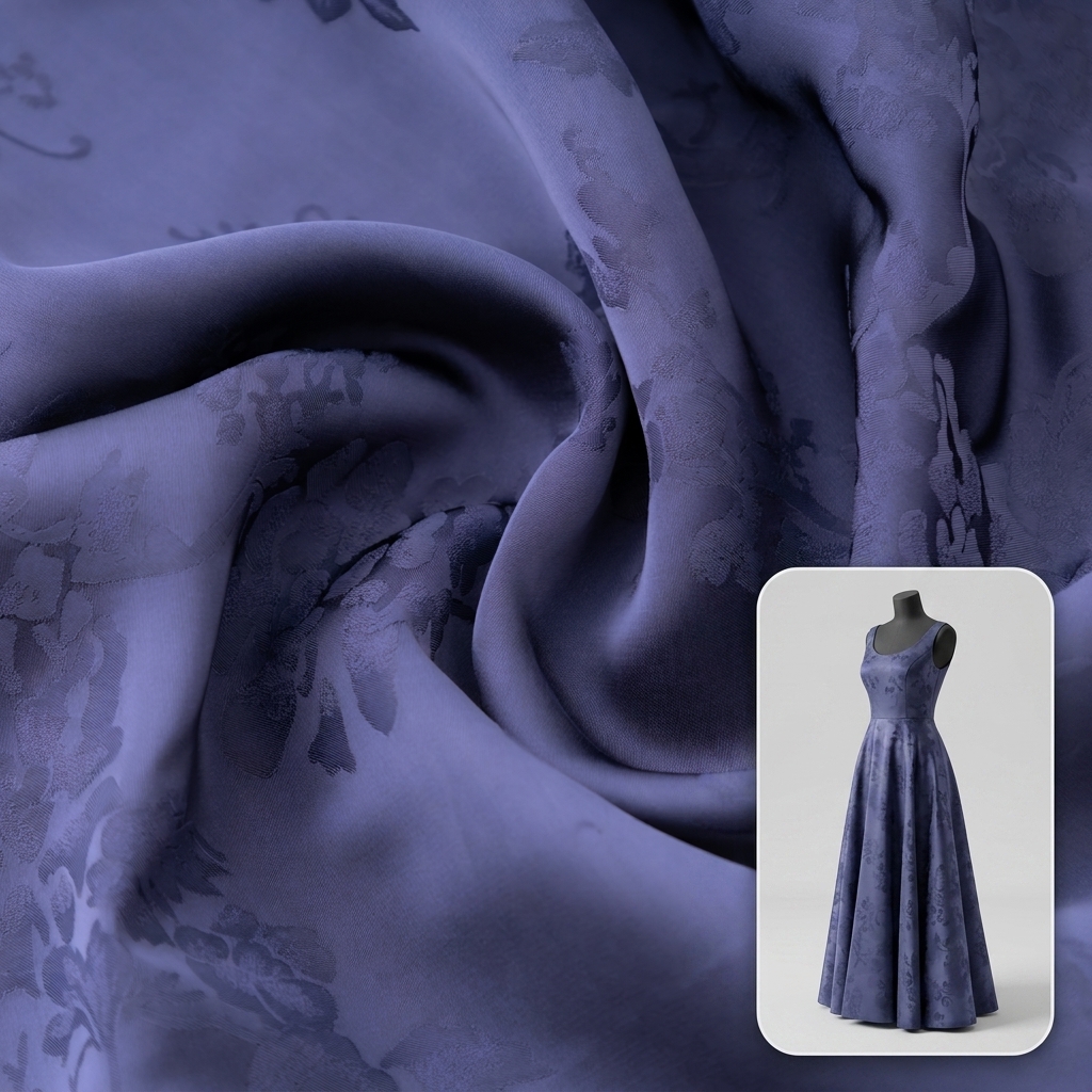 Wrinkle Resistant 100% Viscose Jacquard Fabrics, 120GSM Lightweight Stretch Woven Textile for Women's Fashion